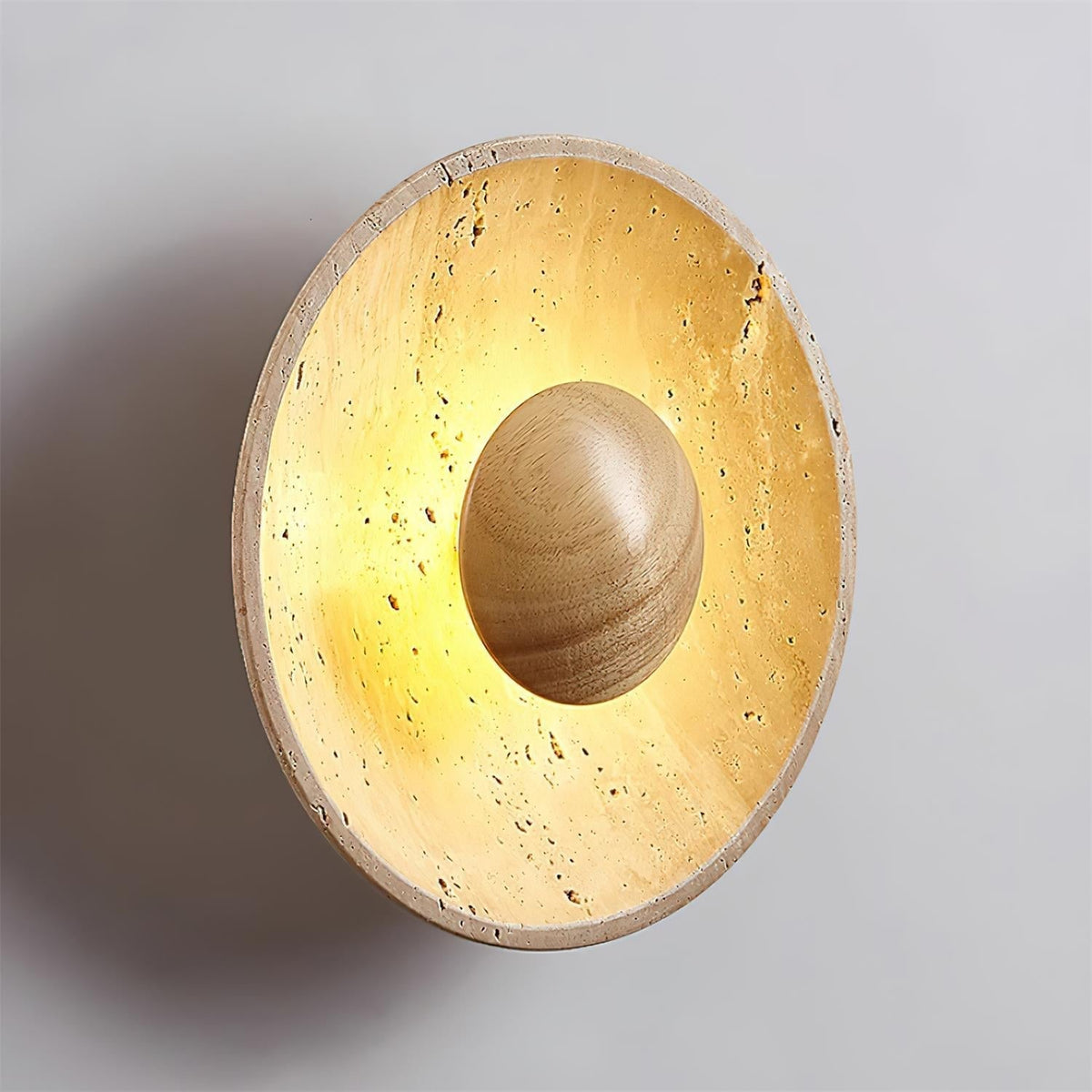 Gionne Applique Murale en Bois et Travertin - Neutralighting