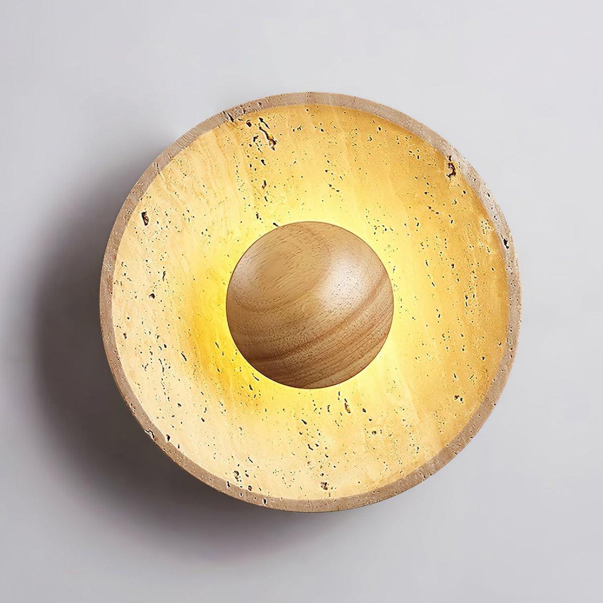 Gionne Applique Murale en Bois et Travertin - Neutralighting