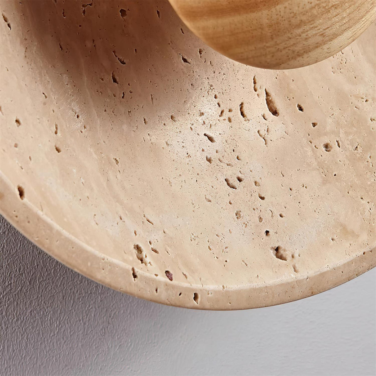 Gionne Applique Murale en Bois et Travertin - Neutralighting