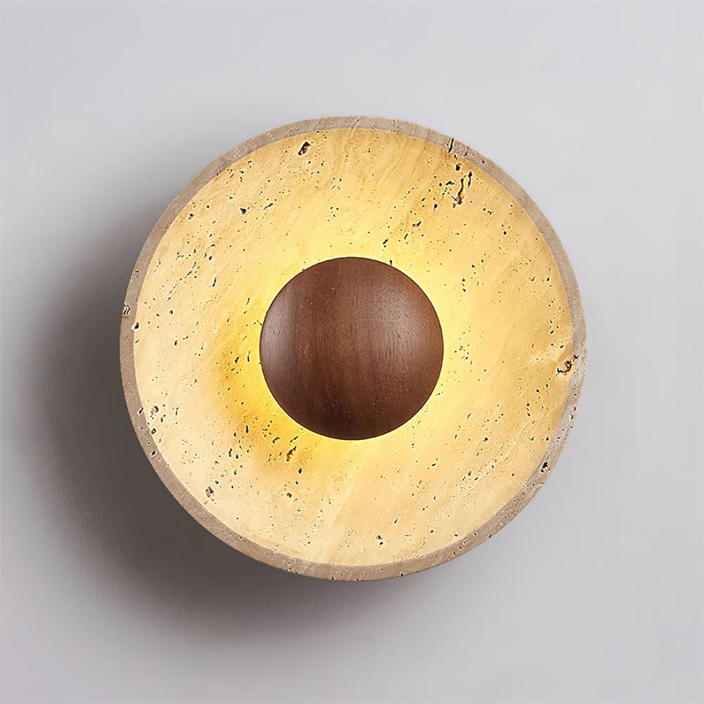 Gionne Applique Murale en Bois et Travertin - Neutralighting