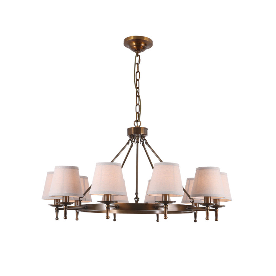 Erveliel Lustre Tissu Laiton Luxe Vintage - Neutralighting