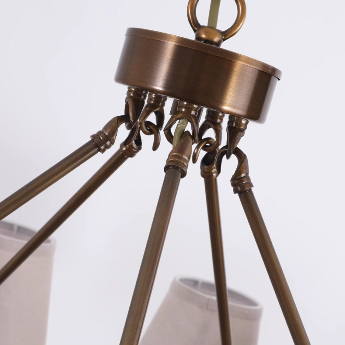Erveliel Lustre Tissu Laiton Luxe Vintage - Neutralighting