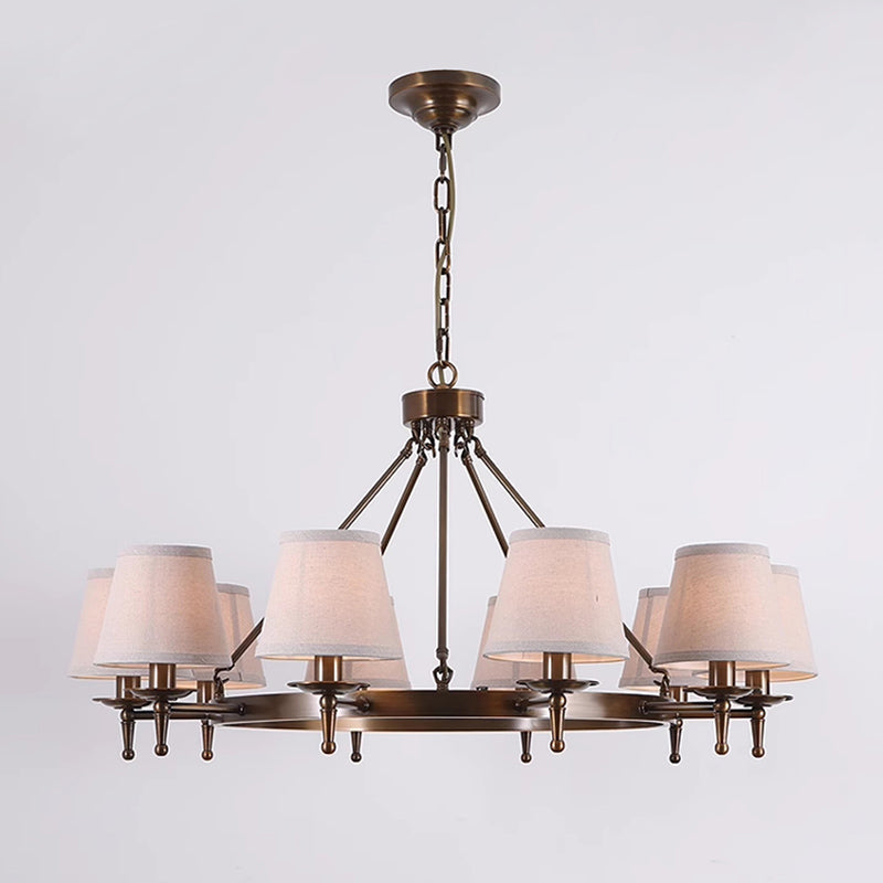 Erveliel Lustre Tissu Laiton Luxe Vintage - Neutralighting