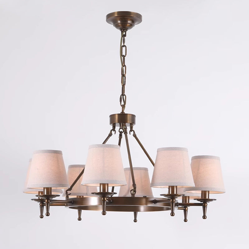 Erveliel Lustre Tissu Laiton Luxe Vintage - Neutralighting
