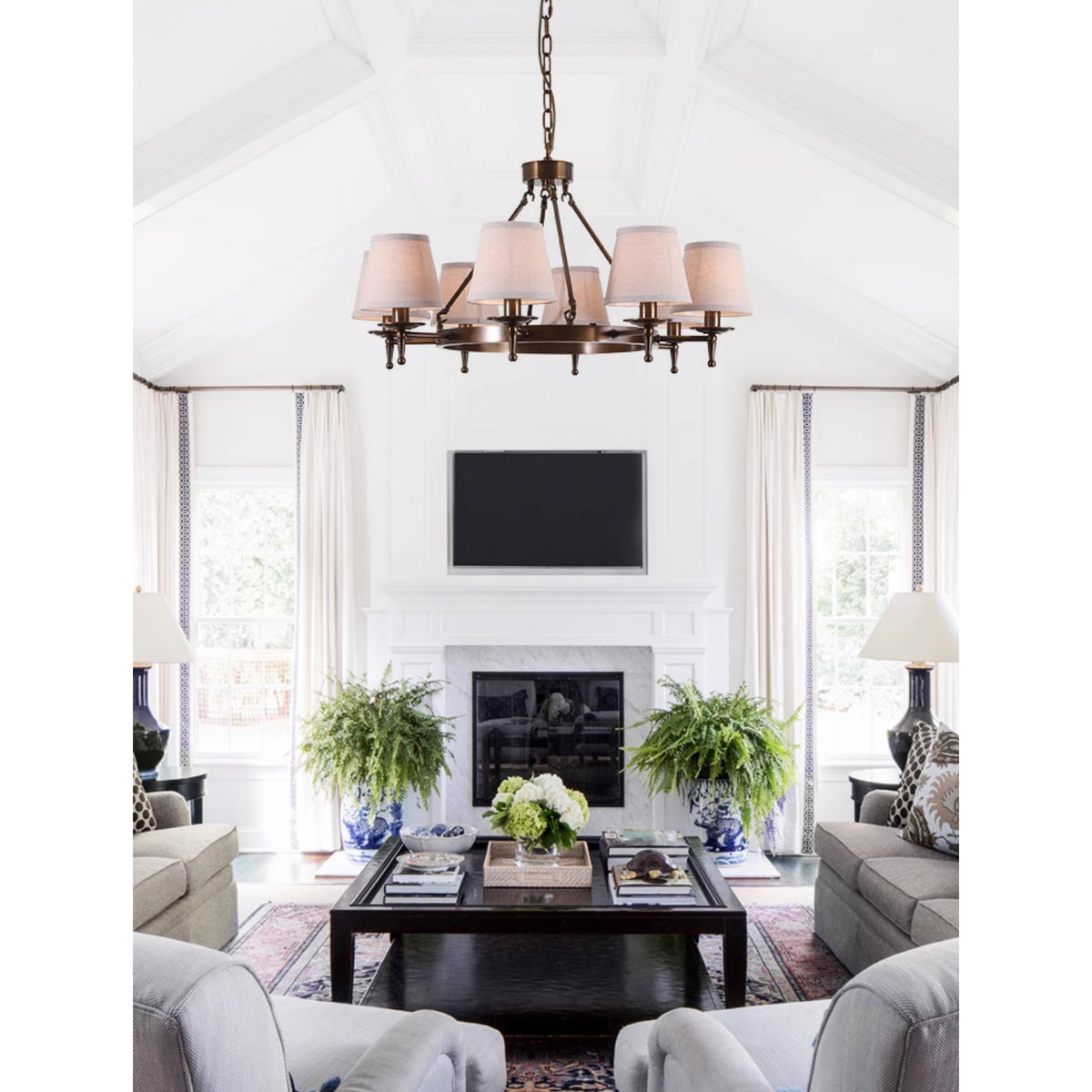 Erveliel Lustre Tissu Laiton Luxe Vintage - Neutralighting