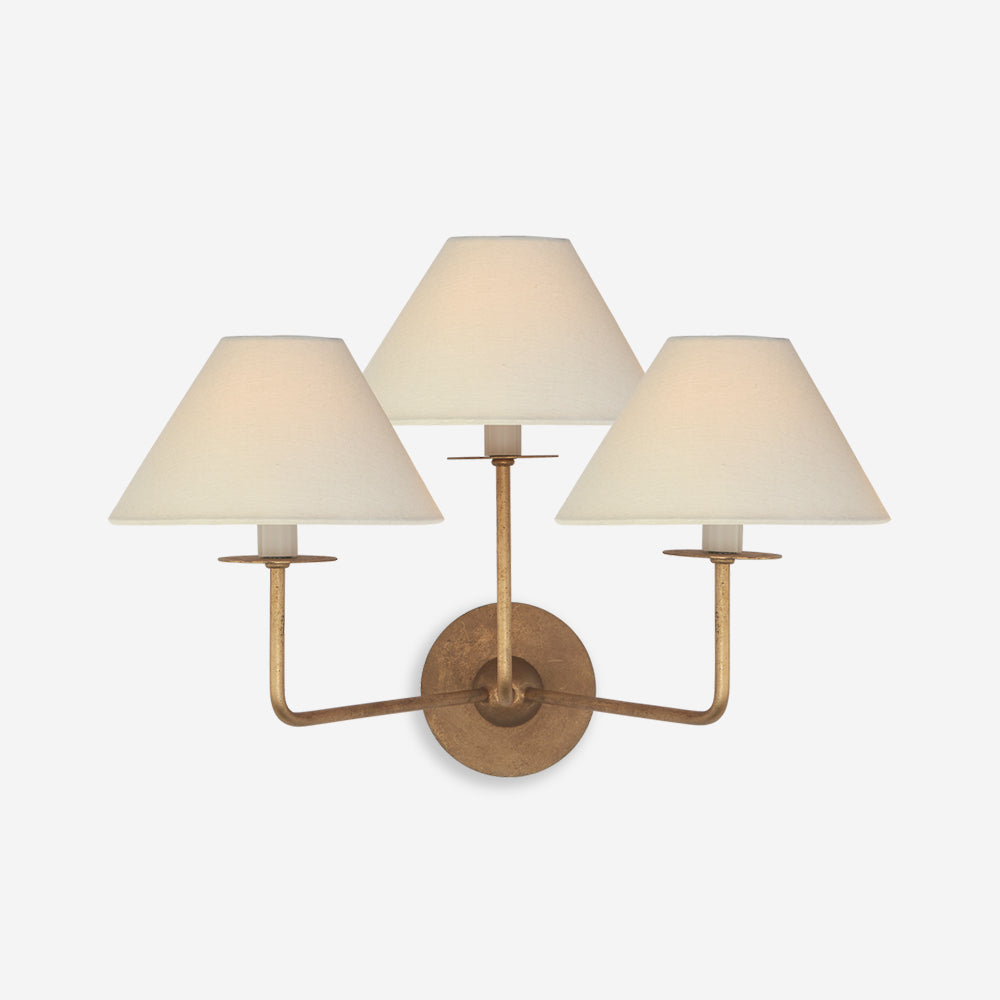 Kelley Applique Murale Trois Abat-Jours en Tissu - Neutralighting