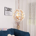 Kelly Lampe Pendante Globe Floral Rustique - Neutralighting