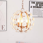 Kelly Lampe Pendante Globe Floral Rustique - Neutralighting