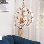 Kelly Lampe Pendante Globe Floral Rustique - Neutralighting