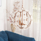Kelly Lampe Pendante Globe Floral Rustique - Neutralighting
