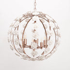 Kelly Lampe Pendante Globe Floral Rustique - Neutralighting