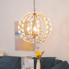 Kelly Lampe Pendante Globe Floral Rustique - Neutralighting