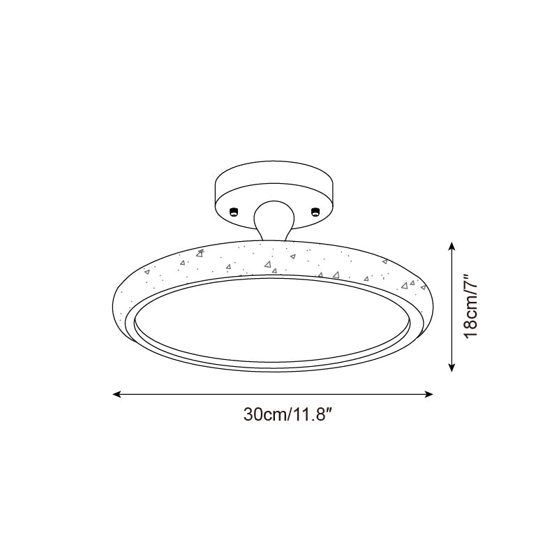 Dovai Lampe Plafonnier Semi-Encastrée en Travertin - Neutralighting