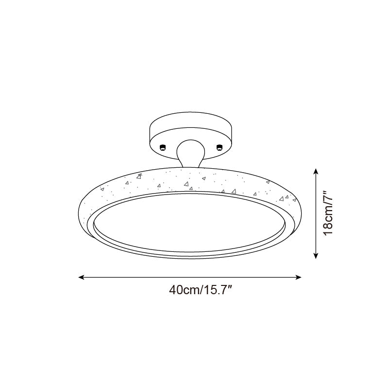Dovai Lampe Plafonnier Semi-Encastrée en Travertin - Neutralighting