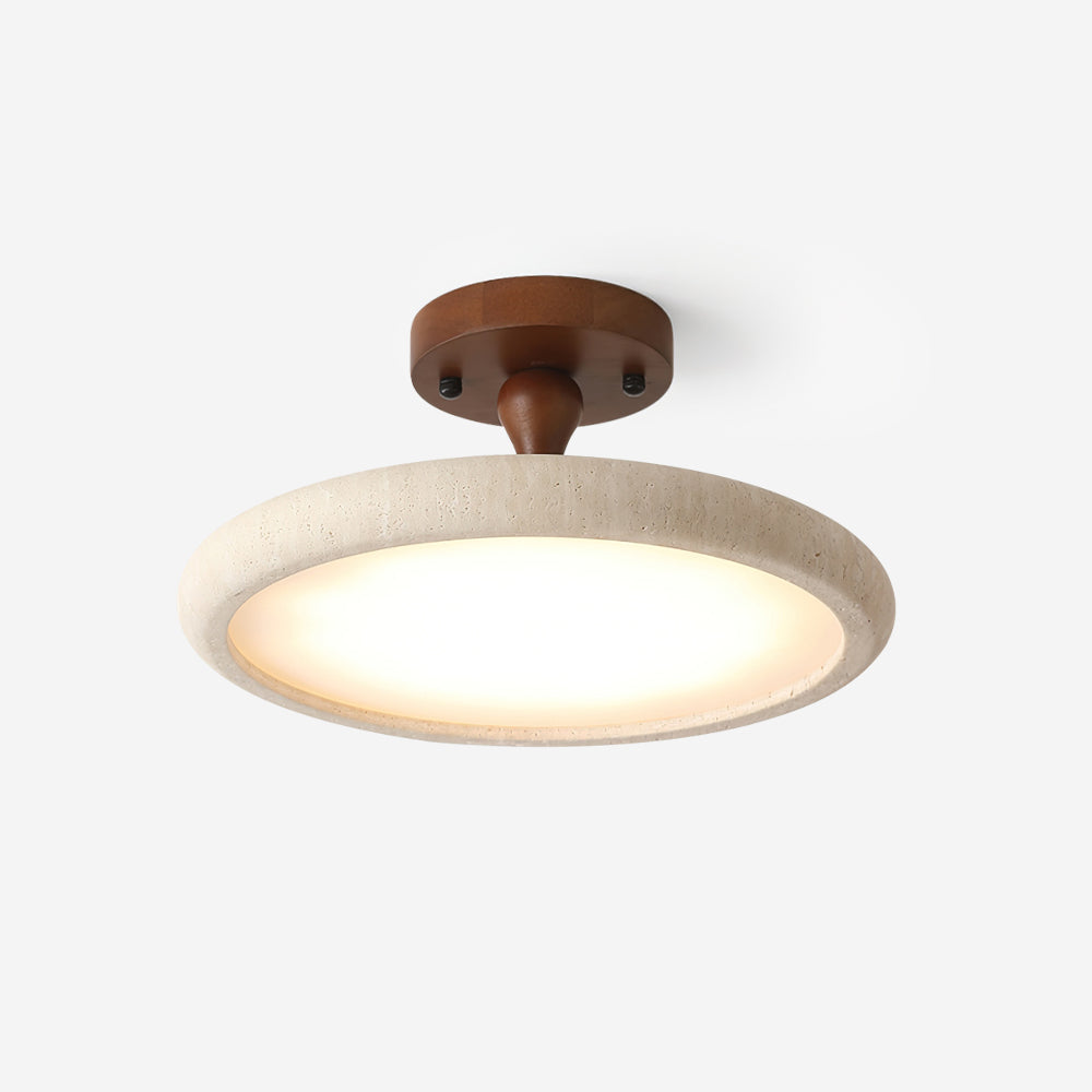 Dovai Lampe Plafonnier Semi-Encastrée en Travertin - Neutralighting