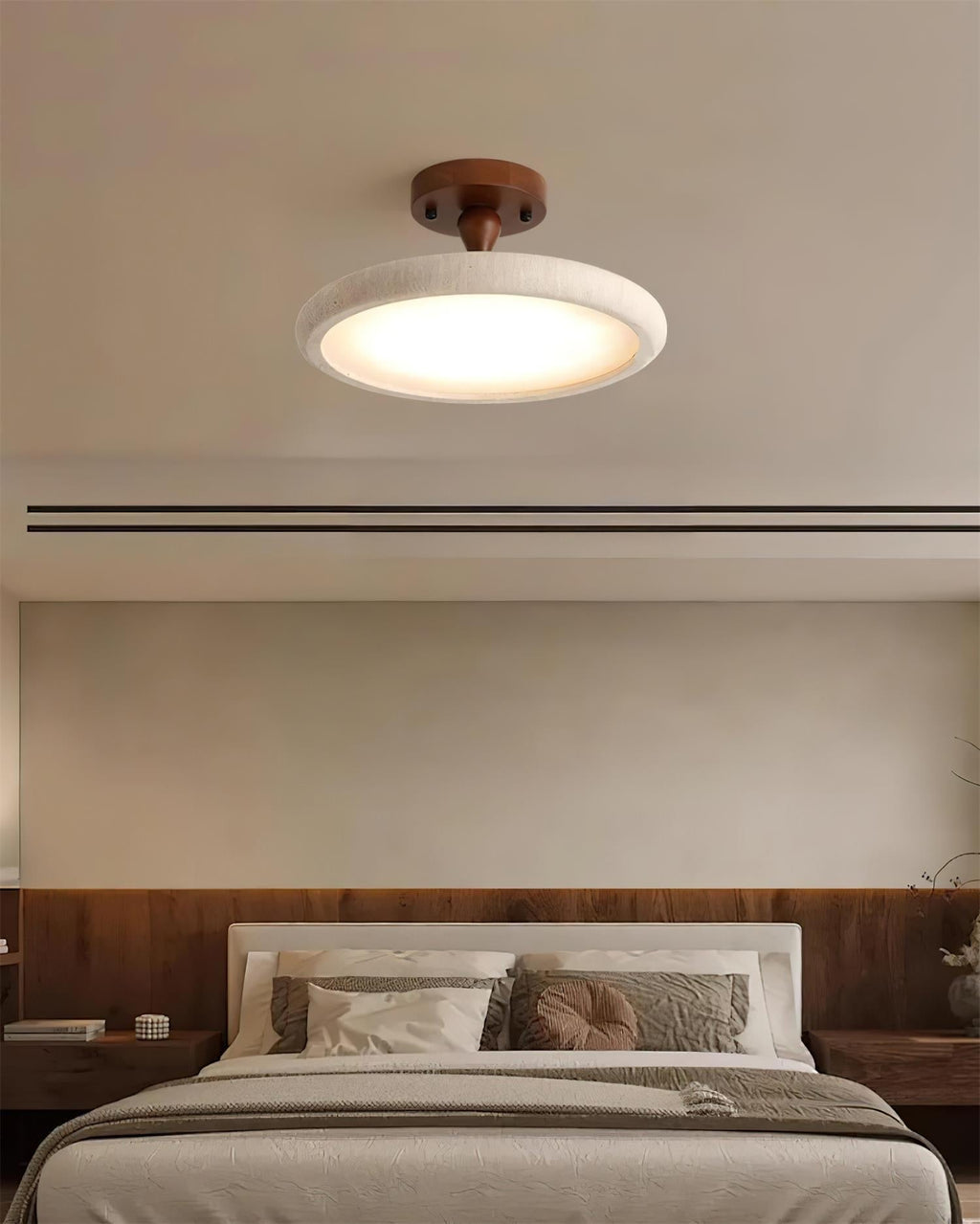 Dovai Lampe Plafonnier Semi-Encastrée en Travertin - Neutralighting