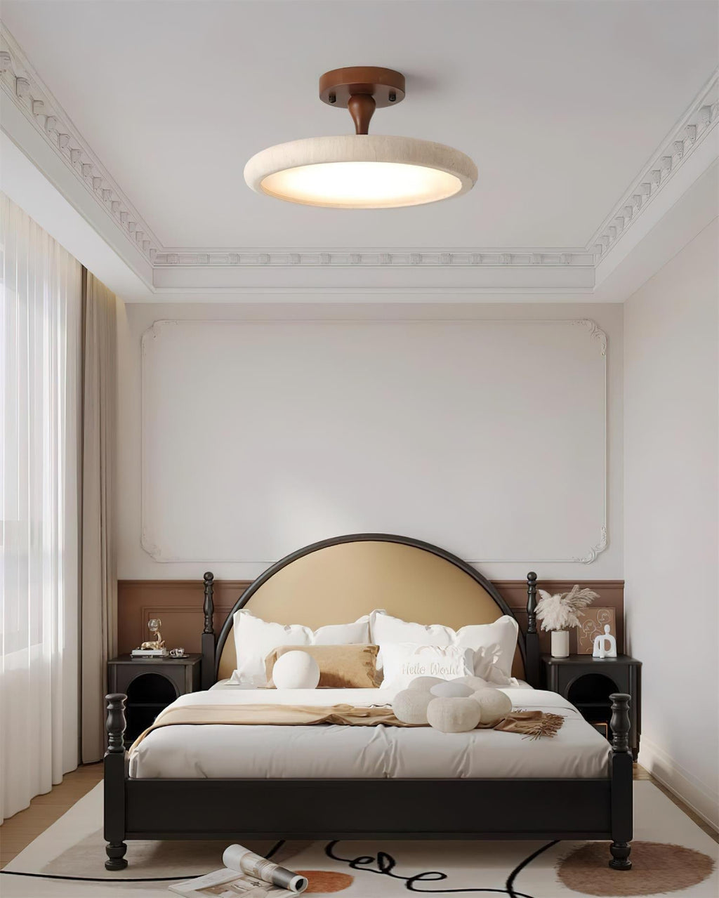 Dovai Lampe Plafonnier Semi-Encastrée en Travertin - Neutralighting