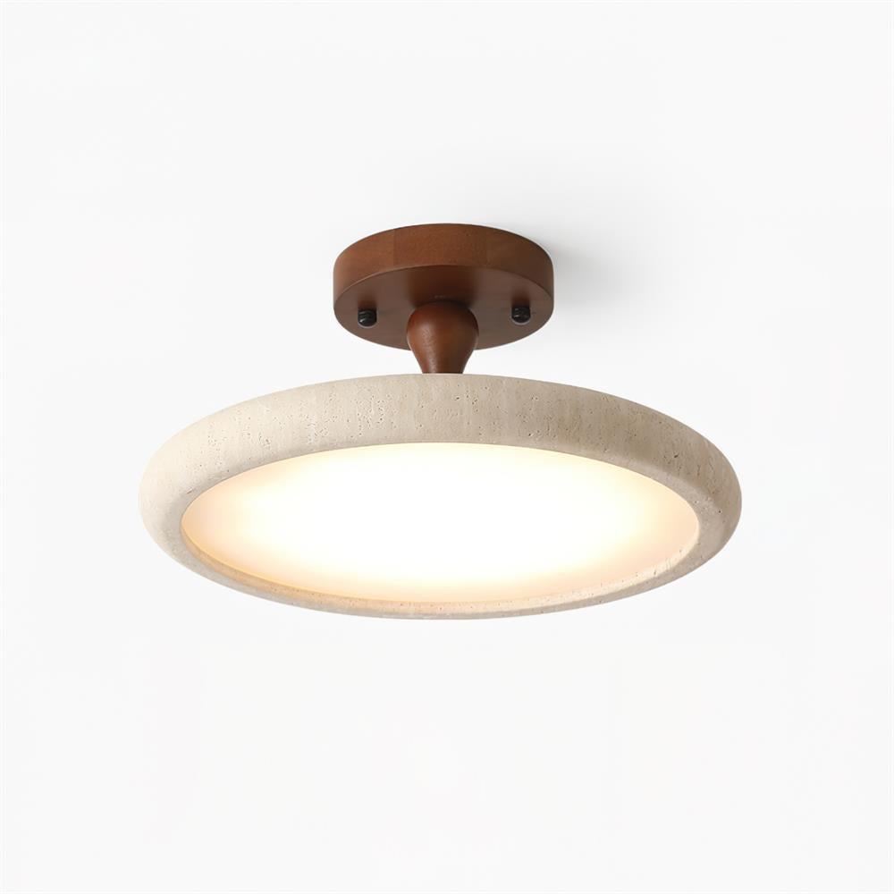 Dovai Lampe Plafonnier Semi-Encastrée en Travertin - Neutralighting