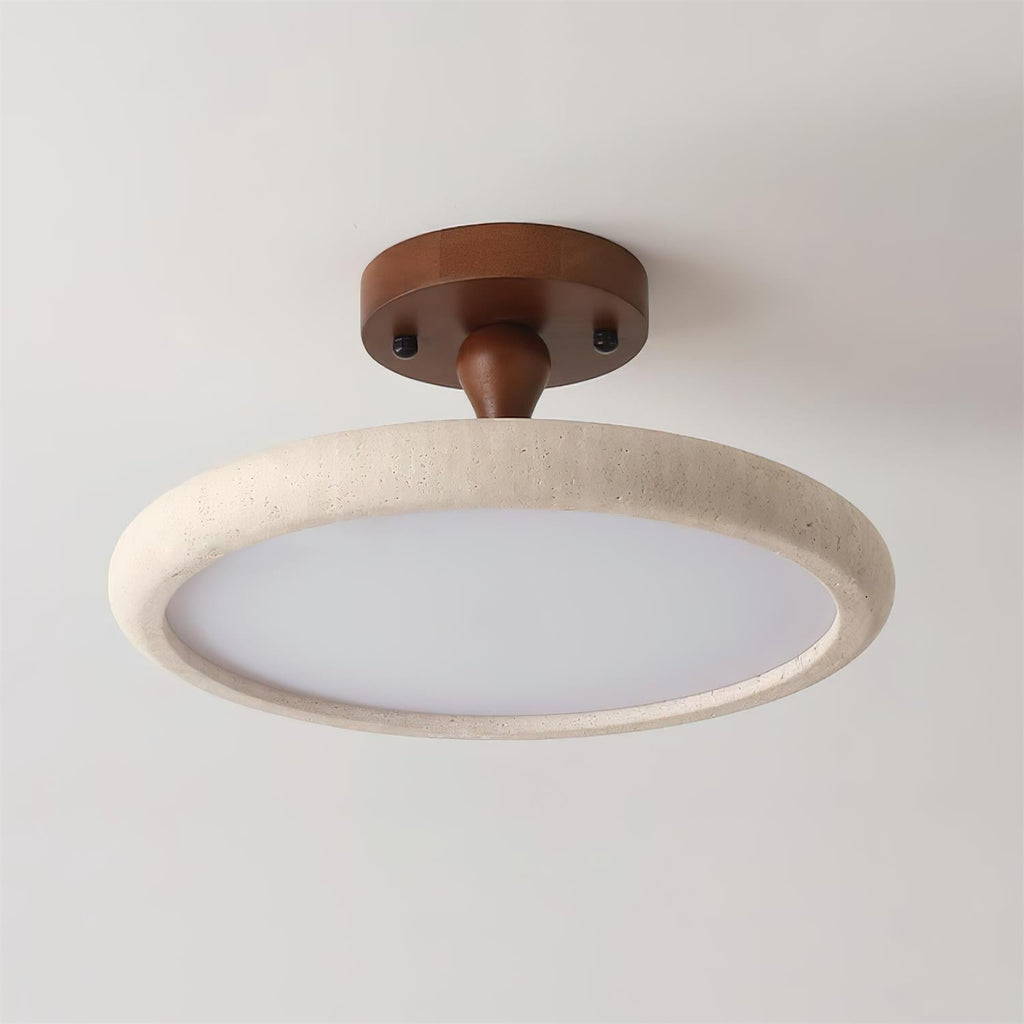 Dovai Lampe Plafonnier Semi-Encastrée en Travertin - Neutralighting