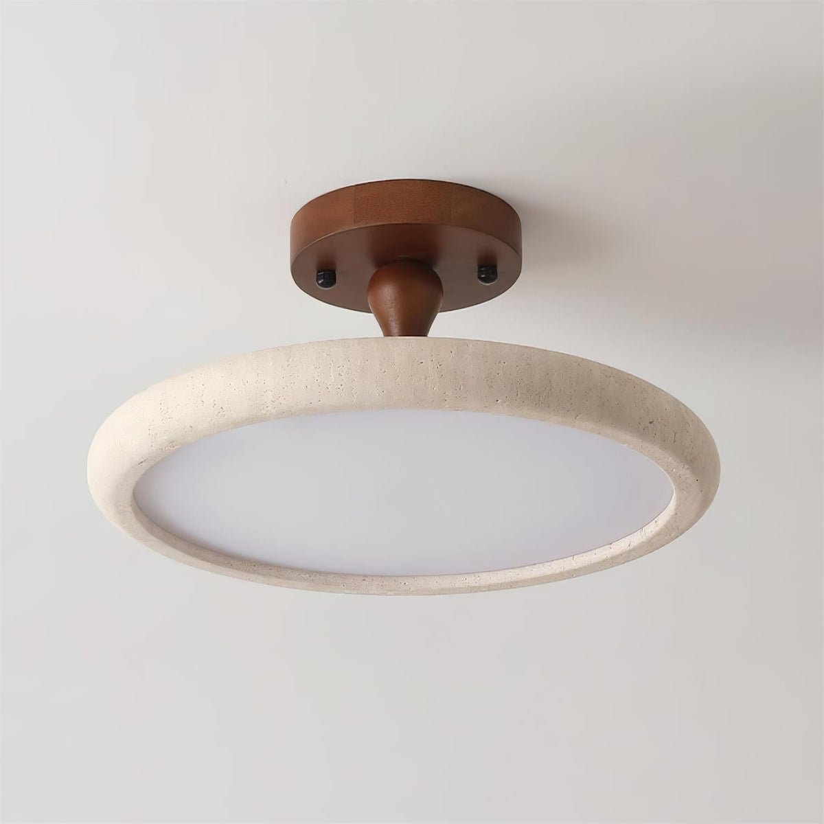 Dovai Lampe Plafonnier Semi-Encastrée en Travertin - Neutralighting