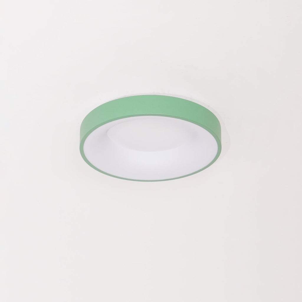 Solara Plafonnier en fer contemporain abat-jour vert - Neutralighting