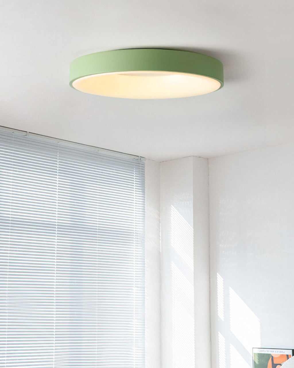 Solara Plafonnier en fer contemporain abat-jour vert - Neutralighting