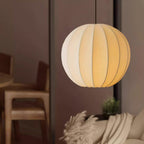 Aura Lampe Pendante Moderne Globe Côtelé Soie - Neutralighting
