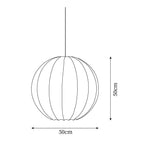 Aura Lampe Pendante Moderne Globe Côtelé Soie - Neutralighting