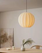 Aura Lampe Pendante Moderne Globe Côtelé Soie - Neutralighting