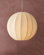 Aura Lampe Pendante Moderne Globe Côtelé Soie - Neutralighting