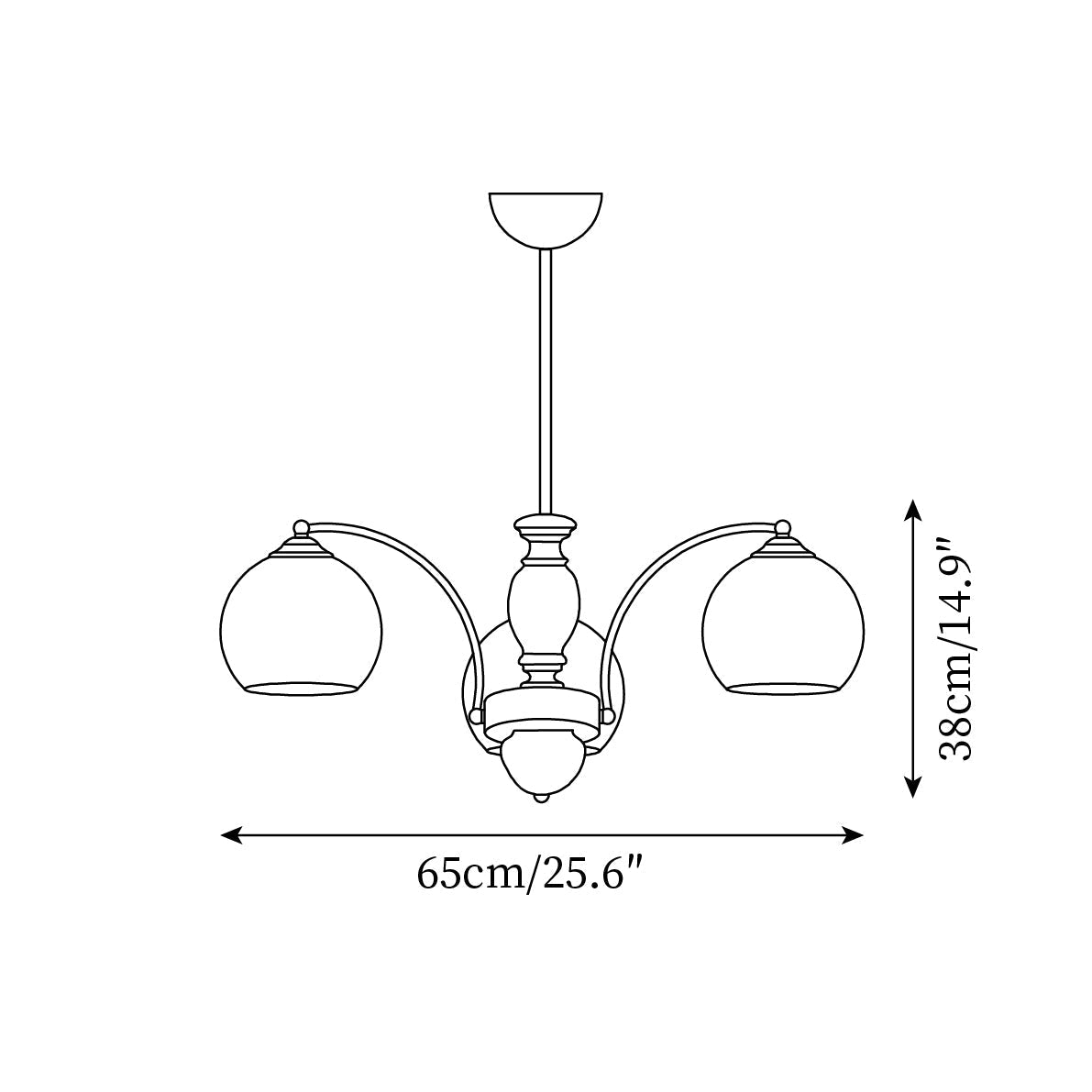 Viora Chandelier Bois Verre Mid-Century - Neutralighting