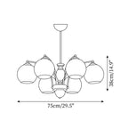 Viora Chandelier Bois Verre Mid-Century - Neutralighting