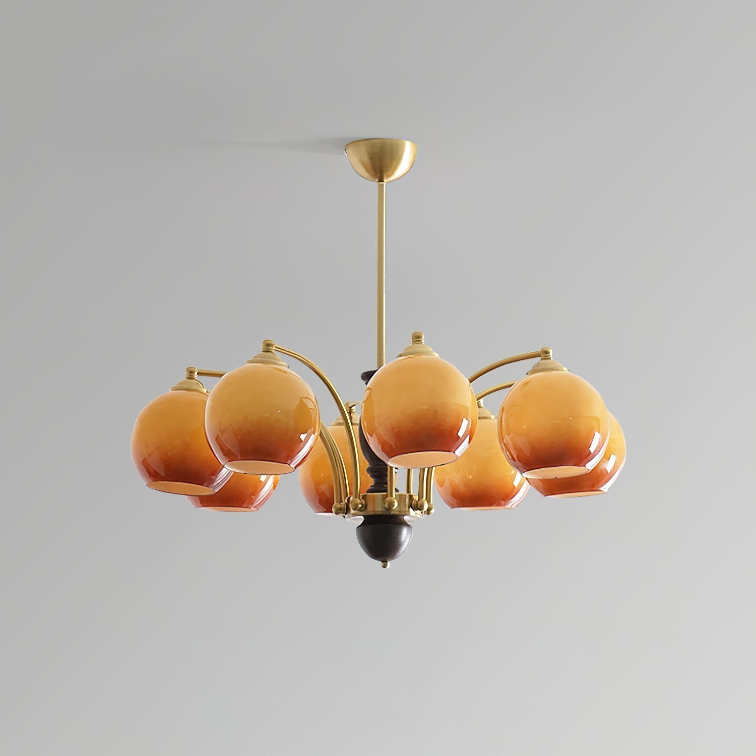 Viora Chandelier Bois Verre Mid-Century - Neutralighting