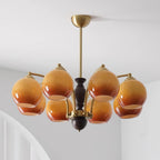 Viora Chandelier Bois Verre Mid-Century - Neutralighting