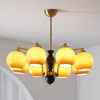Viora Chandelier Bois Verre Mid-Century - Neutralighting