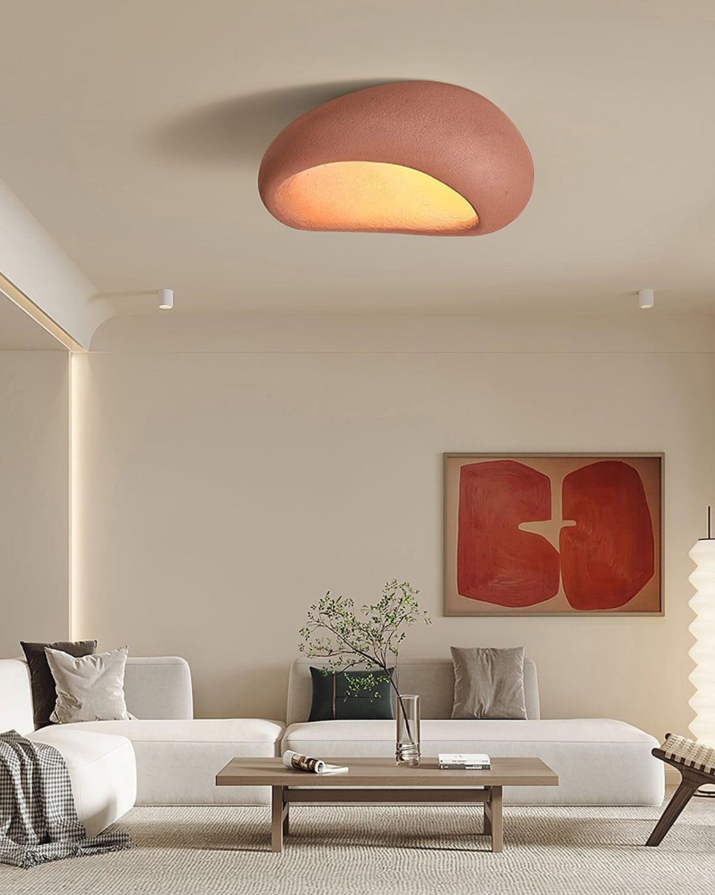 Solara Plafonnier avec Lune Japonaise Wabi-Sabi - Neutralighting