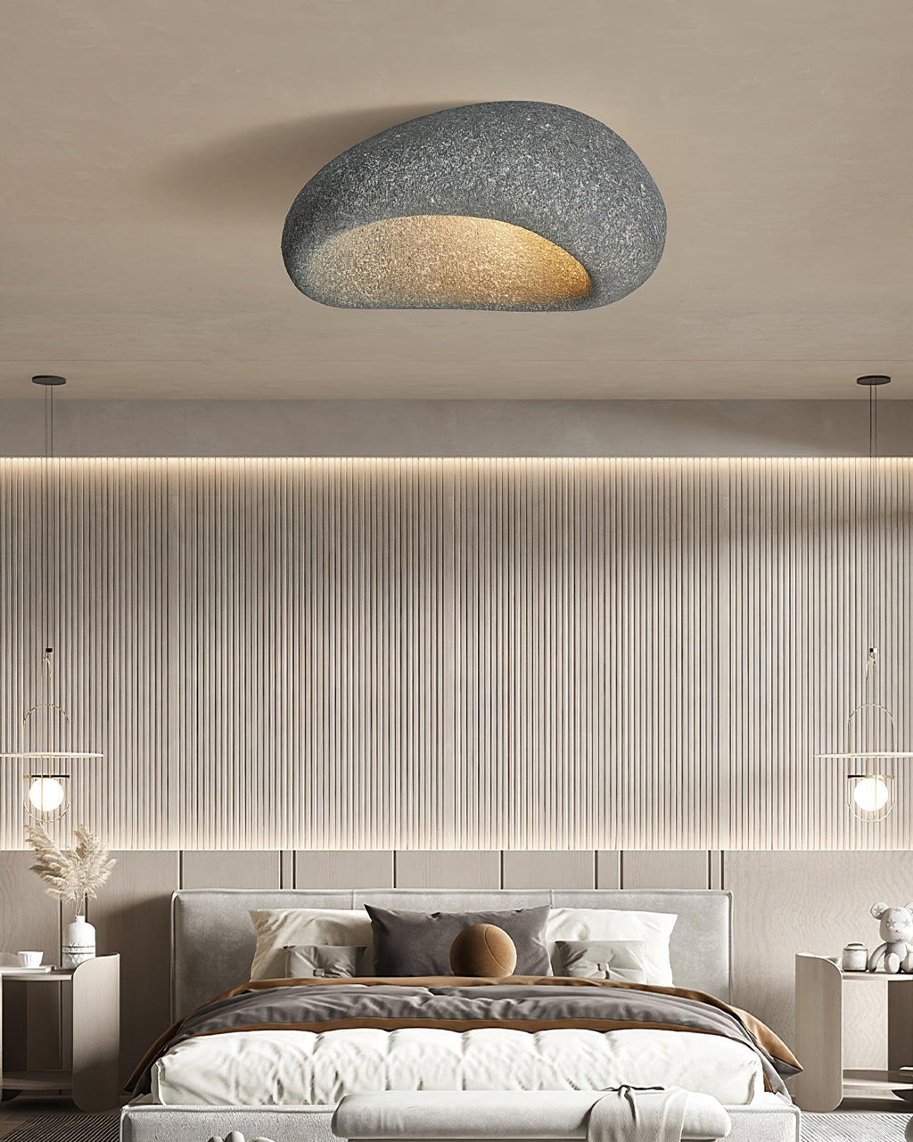 Solara Plafonnier avec Lune Japonaise Wabi-Sabi - Neutralighting