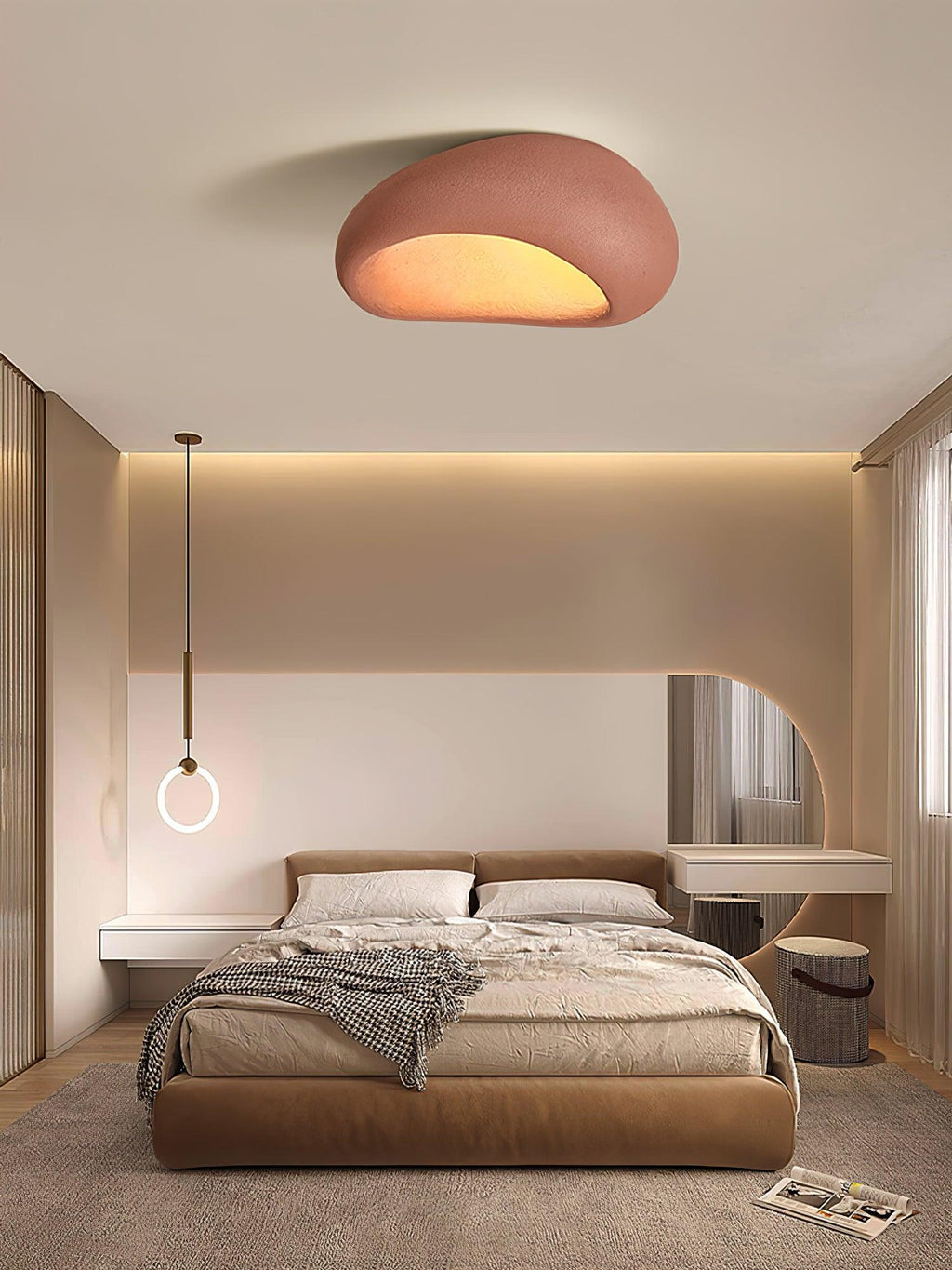 Solara Plafonnier avec Lune Japonaise Wabi-Sabi - Neutralighting