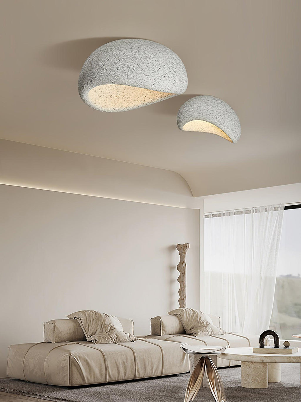 Solara Plafonnier avec Lune Japonaise Wabi-Sabi - Neutralighting
