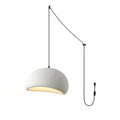 Solara Pendant Lamp Plaster Half Dome Plug In Wabi Sabi - Neutralighting