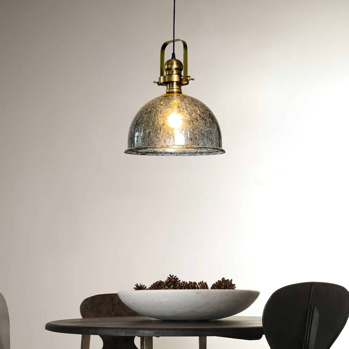 Ilvenel Lampe Pendentive Bois Verre Industriel Vintage - Neutralighting