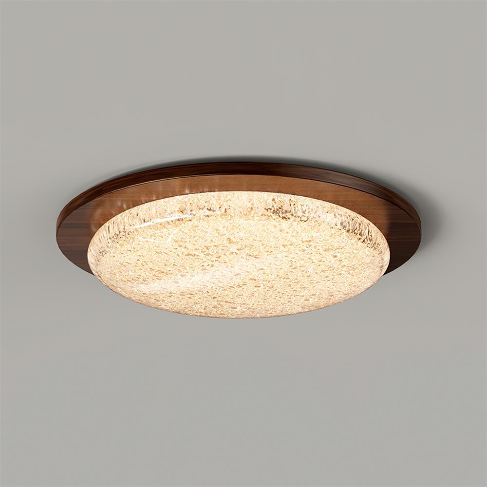 Kidson Plafonnier Résine Texturée Ton Bois LED - Neutralighting