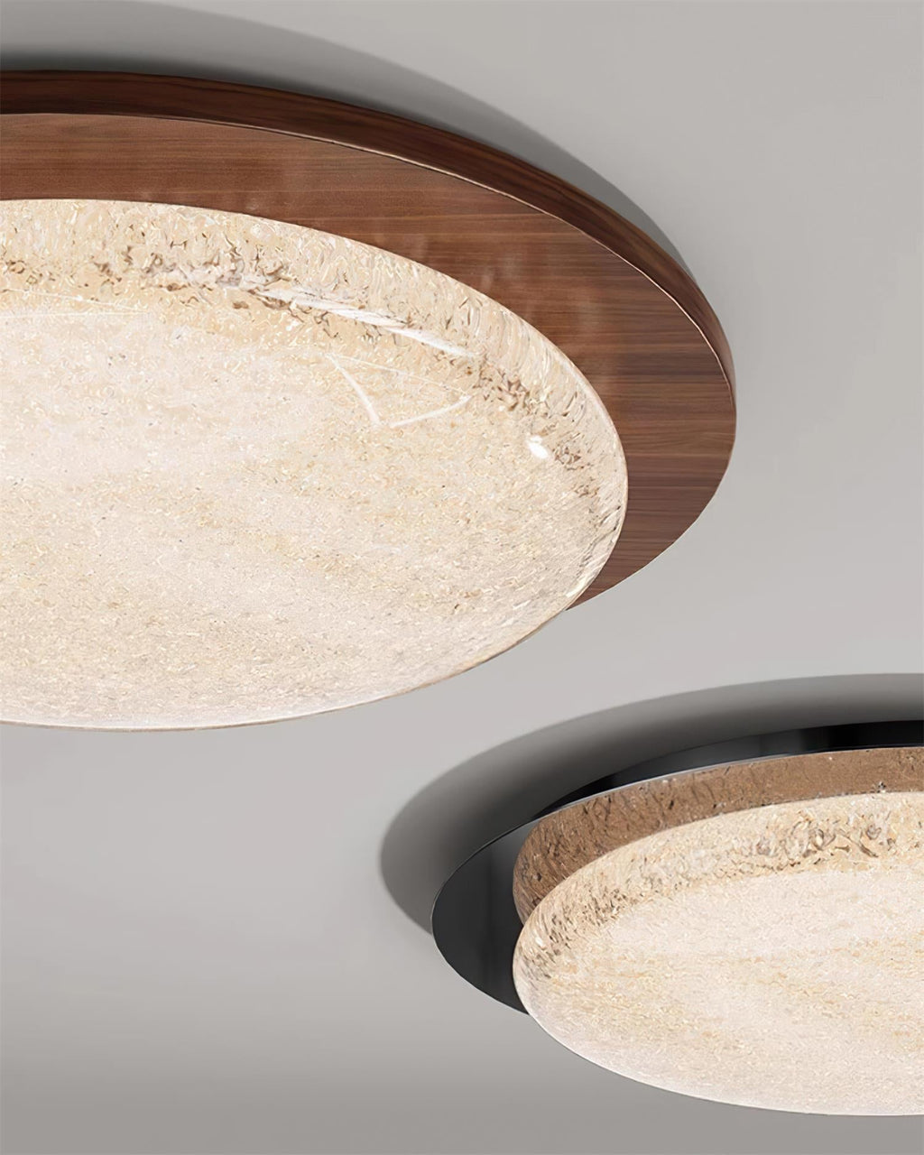 Kidson Plafonnier Résine Texturée Ton Bois LED - Neutralighting