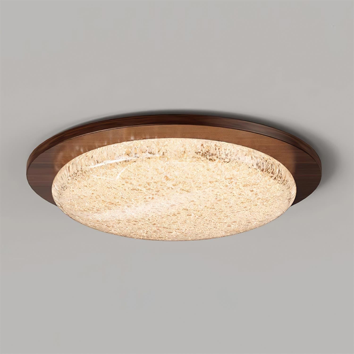 Kidson Plafonnier Résine Texturée Ton Bois LED - Neutralighting