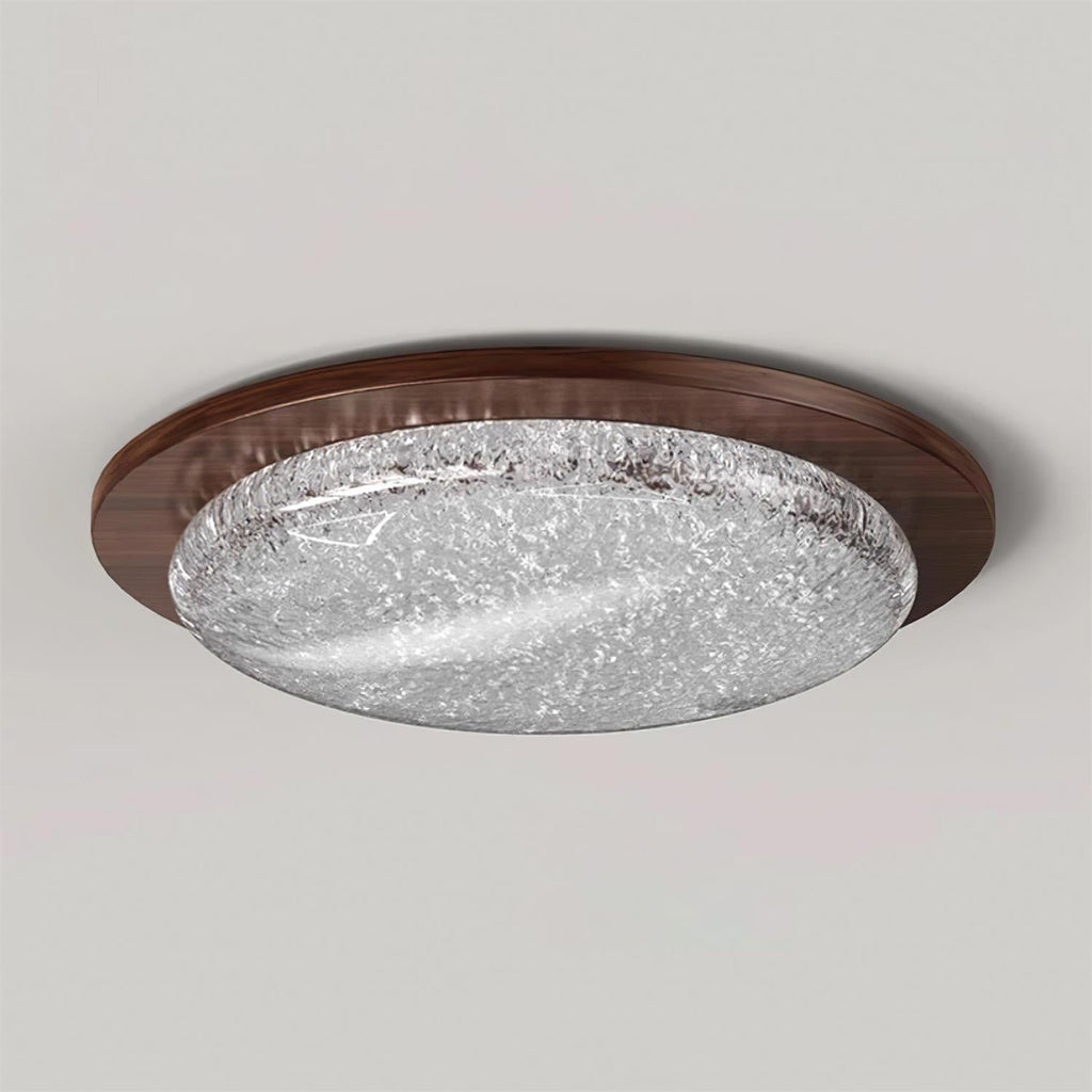 Kidson Plafonnier Résine Texturée Ton Bois LED - Neutralighting