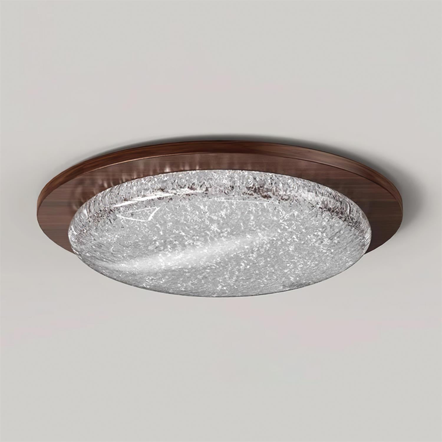 Kidson Plafonnier Résine Texturée Ton Bois LED - Neutralighting