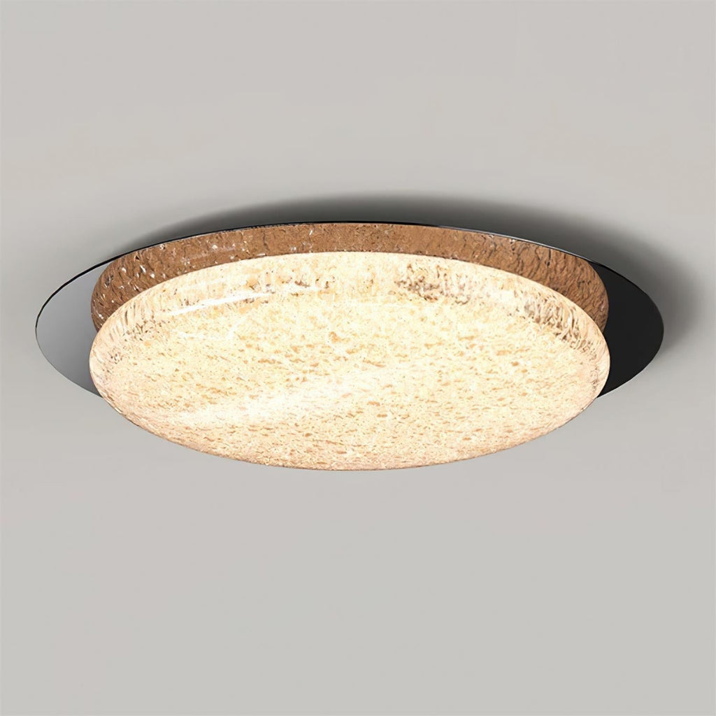 Kidson Plafonnier Résine Texturée Ton Bois LED - Neutralighting