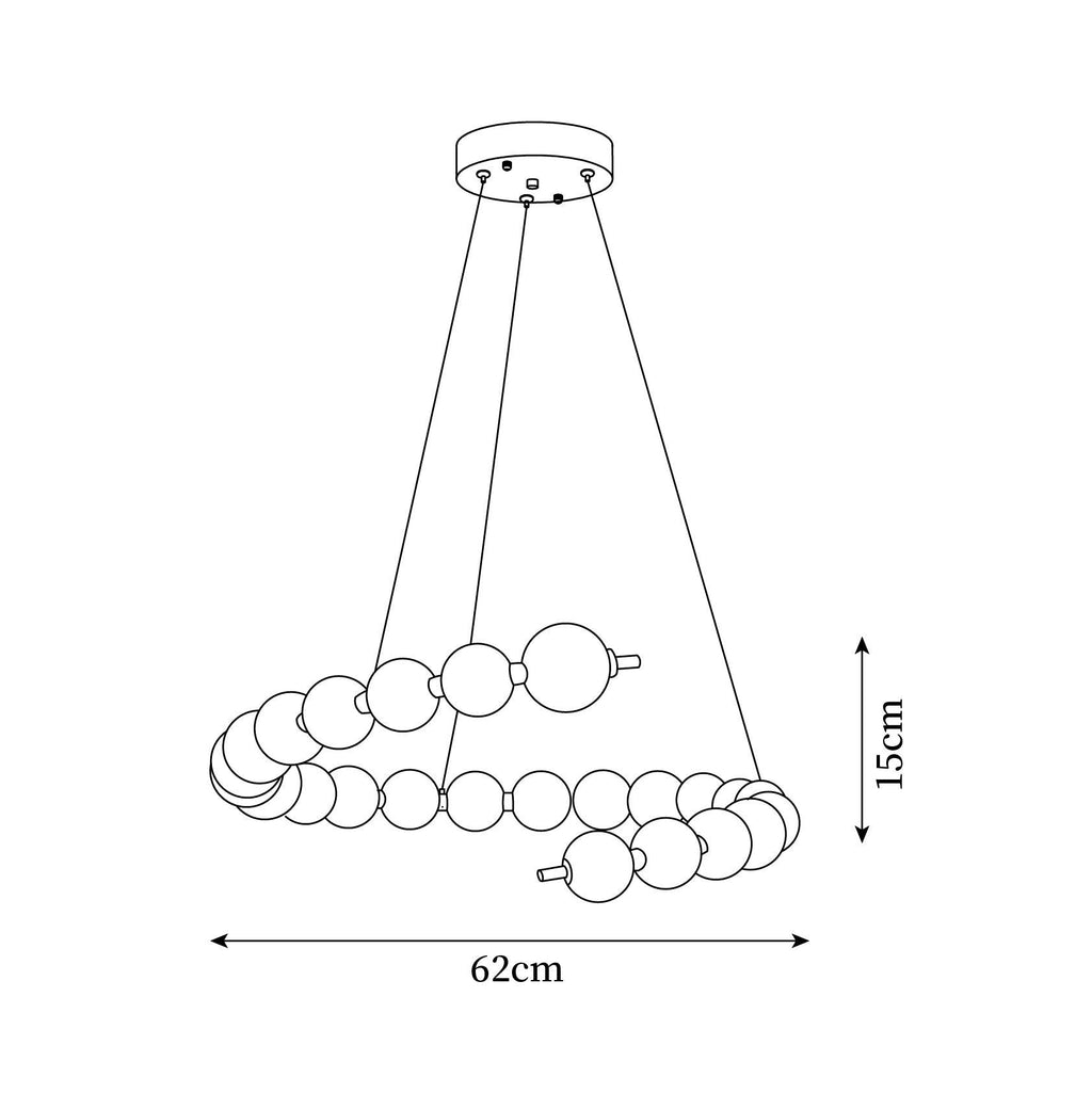 Lyra Chandelier Moderne Sphères Acryliques - Neutralighting