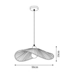 Suspension Tissé Chanvre Ombre Sculptural Naturel Moderne - Neutralighting