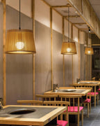 Kitami Lampe Suspendue Lamelles en Bois Bohème - Neutralighting